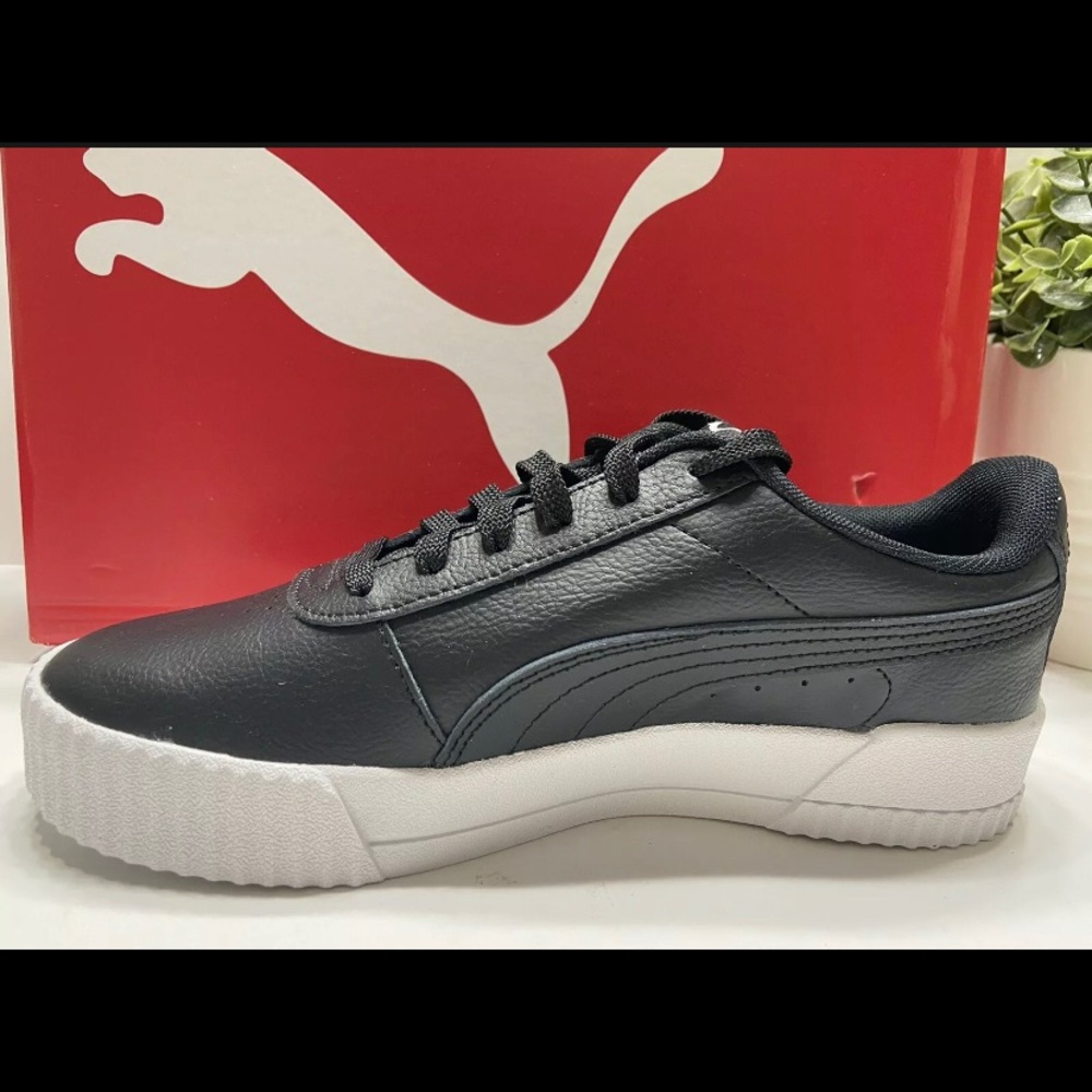 NEW Puma Women's Carina Low Top Lace Up Shoes Sneakers Black Size 8.5 - Picture 6 of 9